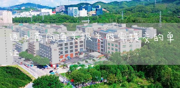 进口商向海关报关时需提交的单证(图1)