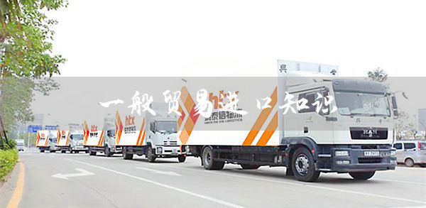一般贸易进口知识(图1)